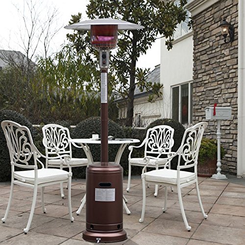 Steel Outdoor Patio Heater Propane Lp Gas Stand Waccessories Bronze