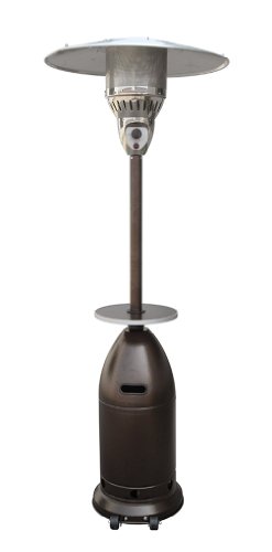 AZ Patio Heaters HLDS01-TCGT Tall Tapered Heater with Table 88-Inch Hammered Bronze