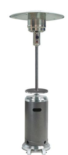 Az Patio Heaters Hlds01-sshst Tall Stainless Steel Patio Heater With Table 87-inch Hammered Silver