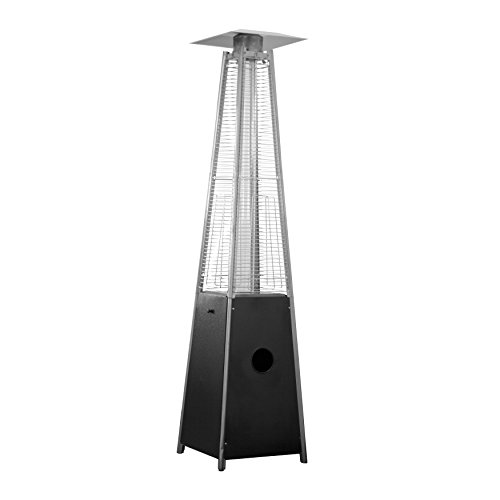 Az Patio Hlds01-gtpc Tall Glass Tube Heater Matte Black