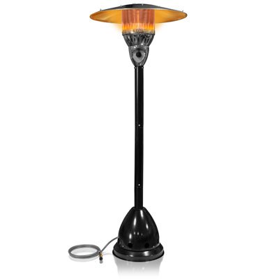 Garden Sun Gs4150ngbk 41000 Btu Floor Standing Natural Gas Powered Outdoor Patio Heater With Push Button Ignition