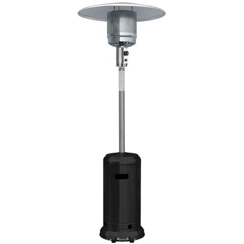 Garden Sun Gs4400bk Floor Standing 41000 Btu Propane Powered Patio Heater With Push Button Ignition Black