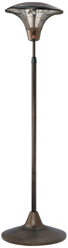 Nomura Npo-15l00 Oil-rubbed Bronze Electric Patio Heater With Dual Halogen Free-standing Height Adjustable 1500