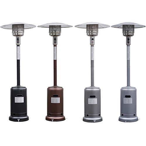 Patio Heater Black Outdoor Garden Propane Standing Lp Gas Steel With Accessories