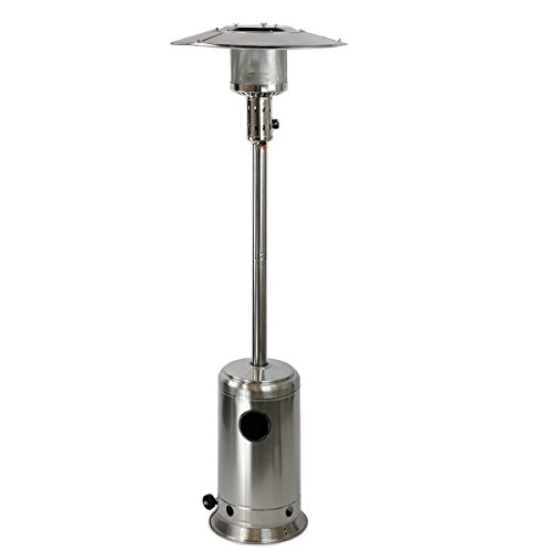 Xtremepowerus 48000 Btu Premium Floor Standing Propane Outdoor Patio Heater stainless Steel