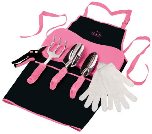 Apollo Precision Tools Dt3790p 7-piece Garden Kit Pink Donation Made To Breast Cancer Research
