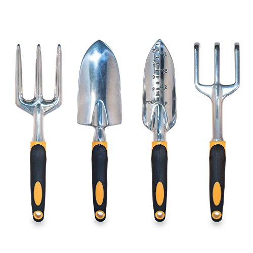 Gardenhome Ergonomic Garden Tools 4 Piece Tool Set