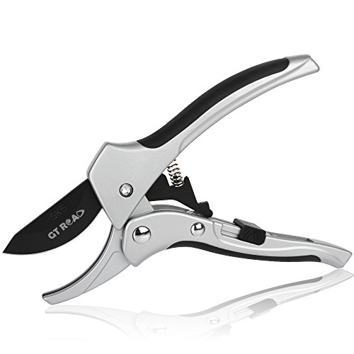 Bypass Pruning Shears GT ROAD Professional Garden Shears Heavy Duty with SK-5 Carbon Stell Blade