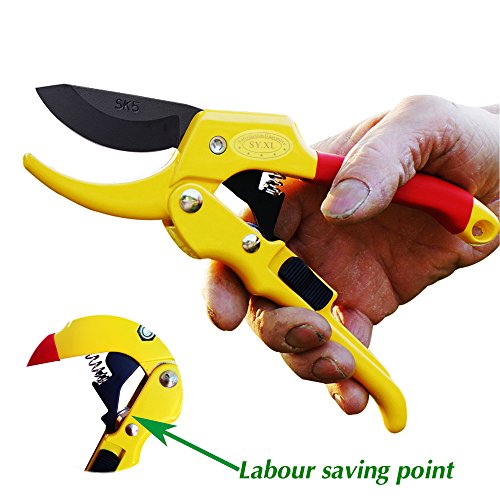 SYXL Pulley Pruning Shears Comfortable Less Effort Pruning Hand Tools Tree Clippers Non-slip Handle Secateurs Tree Pruners - Garden Scissors