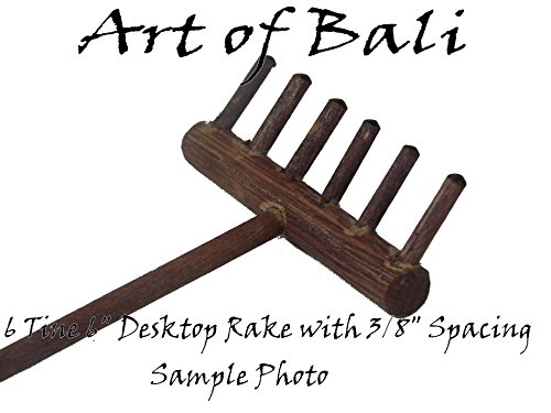 Art of Bali Zen Garden Rake Six Tine Desktop Rake - Zen Gardens