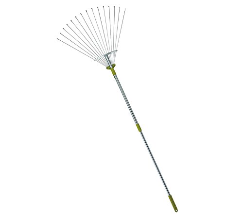 Mltools&reg 64-inch Adjustable Garden Leaf Rake - Flat Tine Adjustable Steel Rake With Extendable Handle R8236 -