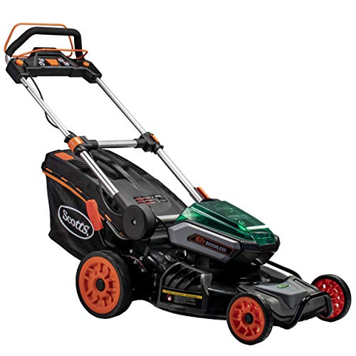 Scotts Outdoor Power Tools 60362S 21-Inch 62-Volt Cordless Self-Propelled Lawn Mower LED Lights Batteries 1 4Ah 1 25Ah Batteries Charger Included
