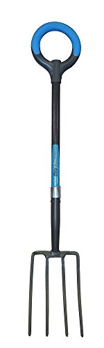 Radius Garden 25301 Pro-lite Ergonomic Carbon Steel Digging Fork Blue