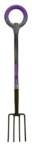 Radius Garden 25403 Pro-lite Ergonomic Carbon Steel Border Fork Purple