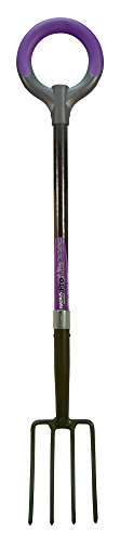 Radius Garden 25403 Pro-lite Ergonomic Carbon Steel Border Fork Purple