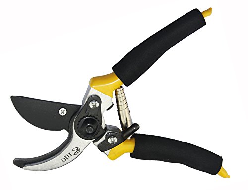 Hig Pruning Shears Extra Hardness Extra Sharp Tree Clippers Garden Hand Pruners - Cutting Easier Ergonomic Comfortable