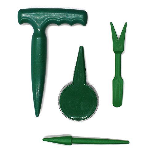 Erlvery DaMain Garden Hand Tool Sets-Flower Plant Sow Traditional Pistol Grip Dibberï¼ŒSowing Seeds Dispenser Seedlings Dibber And Widger