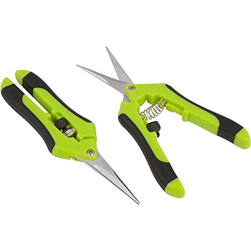 Garden Pruning Snips- 2 Pack Green Micro Tip Garden Shears For Precise Trimming - Lightweight Stainless Steel
