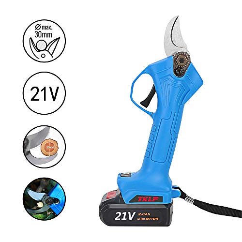 JIUNENG Electric Pruning ShearsCordless Pruners Lithium Battery Powered Tree Branch Pruner30mm 12 Inch Cutting Diameter 21V