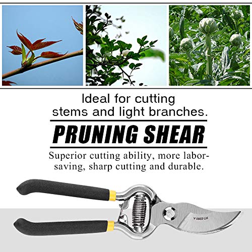 Qinlorgo Pruning Shear 8 Carbon Steel Pruning Shears Cutter Home Gardening Plant Scissor Branch Pruner Hand Tool