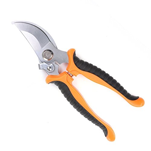 Garden Scissors  Crenova SH-01 Professional Bypass Pruning Shears Hand Pruner- Heavy Duty Metal Blade - Ergonomic Rubber Coated Handle - Desinged for Gardening Trimming Work