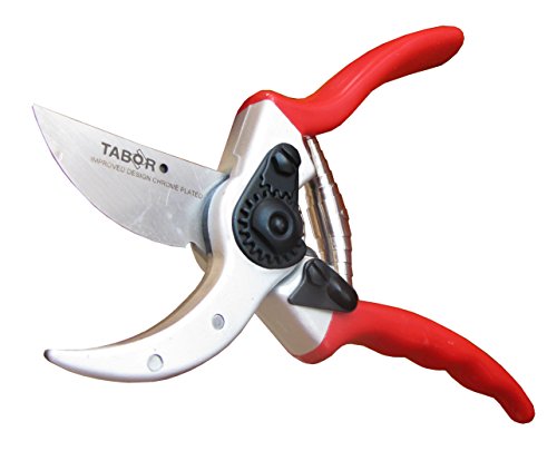 Tabor Tools Pruning Shears Professional Bypass Pruner With Safety Lock And Ergonomic Handles Classic Design