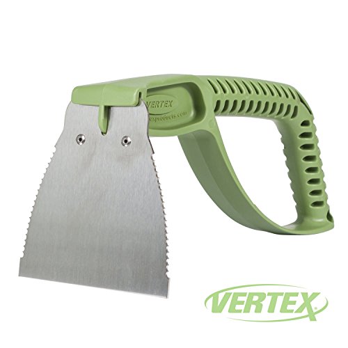 NaturalGripâ„¢ Egonomic Flat Hoe Garden Tool by VertexÂ with Stainless Steel Head and Comfort Grip Handle - Made in USA - Model P1407