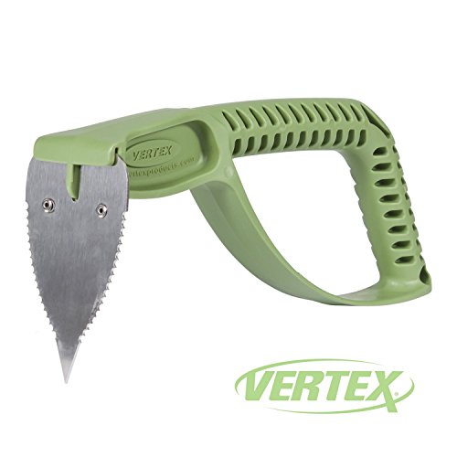 NaturalGripâ„¢ Egonomic V-Hoe Garden Tool by VertexÂ with Stainless Steel Head and Comfort Grip Handle - Made in USA - Model P1408