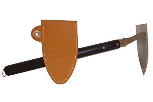 Tomita Triangle Garden Hoe With Mb Hana Leather Coverndash Japanese Gardening Tool For Weeding