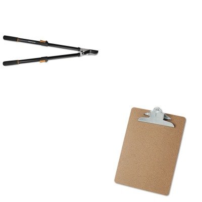 KITFSK91686935JUNV40304 - Value Kit - Fiskars Telescoping Power-Lever Bypass Lopper FSK91686935J and Universal 40304 Letter Size Clipboards UNV40304