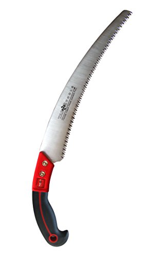 Tabor Tools Curved Pruning Saw With 13&quot Turbocut Pull Action Blade Professional Pruner For Easy Tree Trimming