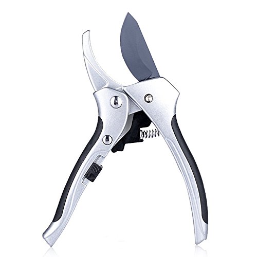 Garden Scissors Professional Bypass Pruning Shears hand Pruner- Heavy Duty Metal Blade - Surface Teflon Sk-5