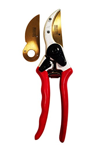 Go Active Lifestyle Titanium Bypass Hand Pruner With Ultra Sharp Blade - Heavy Duty Lawn And Garden Trimmer -