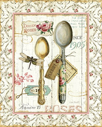 Rose Garden Utensils II by Lisa Audit Art Print 19 x 24 inches