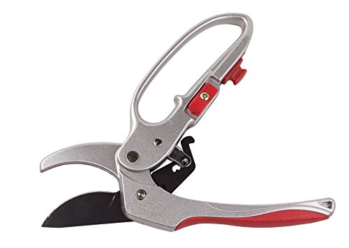 Heavy-Duty Aluminum Ratchet Pruner for Garden 1 Cut