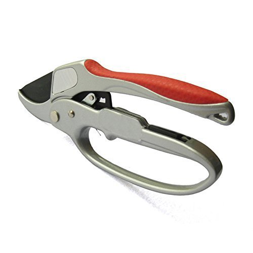 Ratchet Pruning Shears Aluminium Tree Pruner Hand Gardening Tools With Soft Rubber Handle Carbon Steel Teflon
