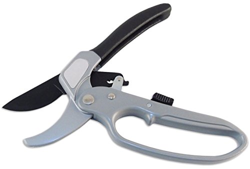 Ratcheting Pruning Shears, Sharp Garden Hand Pruners - Three-stage Action Garden Shears Ratchet Power Garden Tool