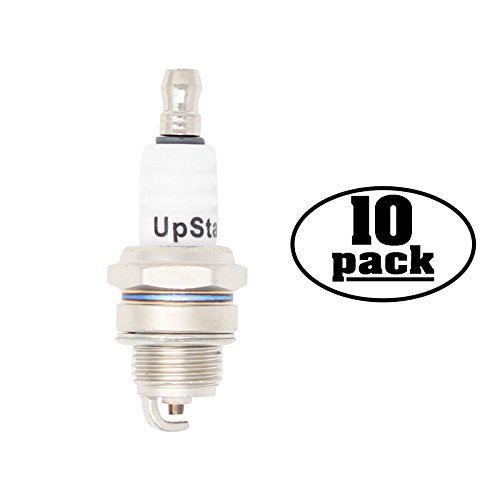 UpStart Components 10-Pack Replacement Spark Plug for Lawn Garden Edger HE250F - Compatible with Champion RCJ7Y NGK BPMR6F Spark Plugs