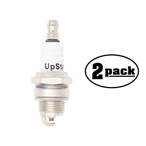 UpStart Components 2-Pack Replacement Spark Plug for Lawn Garden Edger HEZ2601F HEZ2601S HEZ2602S - Compatible with Champion RCJ7Y NGK BPMR6F Spark Plugs