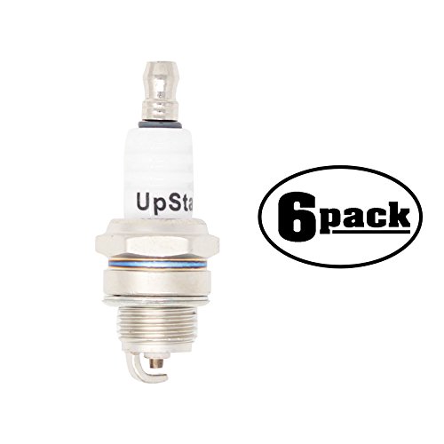 UpStart Components 6-Pack Replacement Spark Plug for Lawn Garden Edger HEZ2601F HEZ2601S HEZ2602S - Compatible with Champion RCJ7Y NGK BPMR6F Spark Plugs