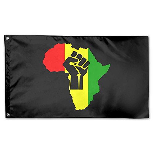 UDSNIS African Black Power Garden Flag 3 X 5 Flag For House Decorative Banner Black