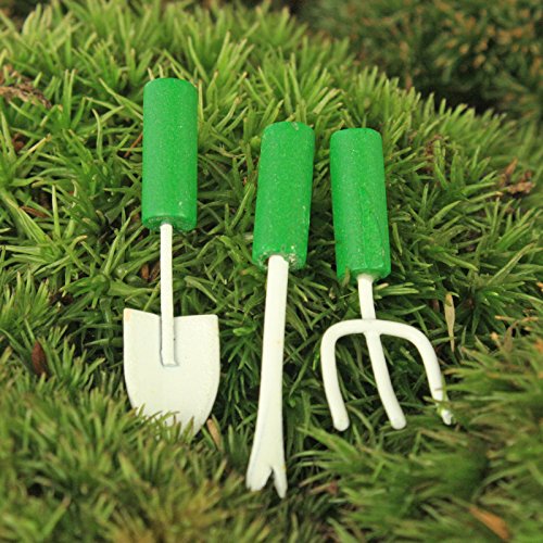 Miniature Garden ForkTrowel and Weeding Tools - Fairy Garden Tools Made From Wood And Metal