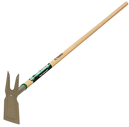 Truper 30014 Tru Tough 54-Inch Two Prong Weeding Hoe Wood Handle