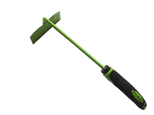 Tierra Garden 35-1822 Carbon Steel Short Handled Hoe with TPR Soft-Grip Handle