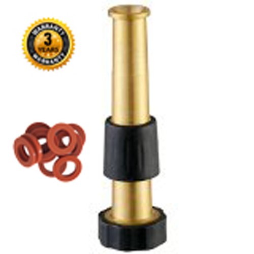 A2002 Heavy Duty High Pressure Solid Brass 5&quot Twist Nozzle Garden Hose Adjustable Nozzle Car Wash Power Wash -