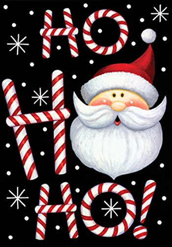 Toland - Ho Ho Ho Santa - Decorative Double Sided Christmas Winter Holiday Usa-produced Garden Flag