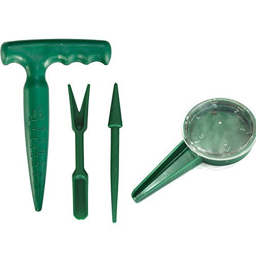 Multifunctional Garden Hand Tool Set Sowing Seeds Dispenser Seedlings Dibber And Widger Pistol Grip Dibber Model