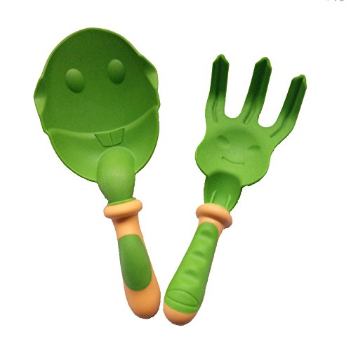 ZYAW 2PC Kids Garden Tool Set With Adorable Cartoon