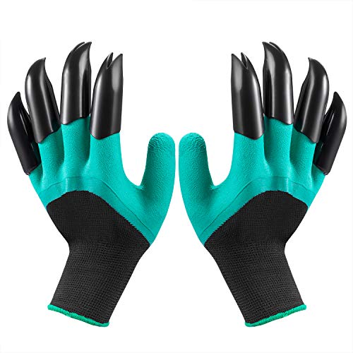 Garden Genie Gloves Apsung Breathable Garden Gloves With 8 Fingertips Claws Safe Gardening Tool Gift for Gardeners Perfect for Digging Weeding Seeding poking Planting