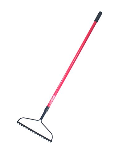 Bully Tools 92379 12-gauge Bow Rake With Fiberglass Handle And 16 Tines 66-inch